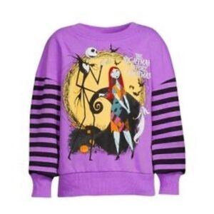 Disney the Nightmare before Christmas size 7/8 cotton sweatshirt purple black